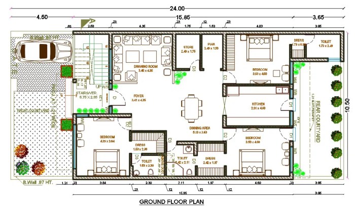 Desain rumah tanah 100 meter