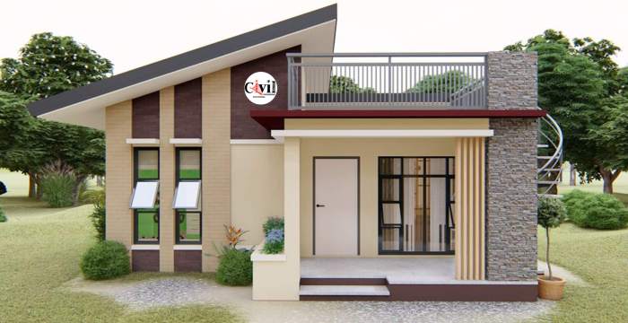 Desain teras atas rumah minimalis