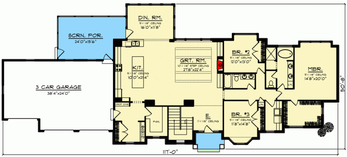 Desain rumah tanah melebar