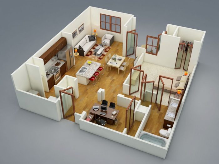 Desain rumah model apartemen