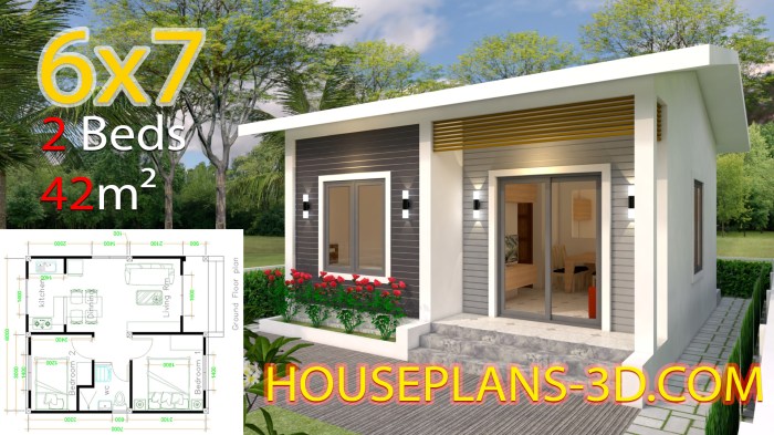 Desain rumah minimalis ukuran 6x7 meter