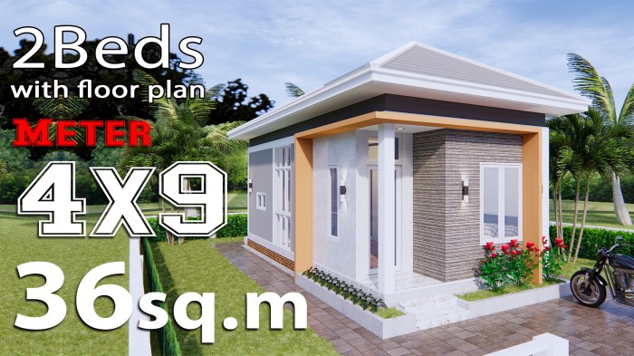 Desain rumah ukuran 4 x 9 meter