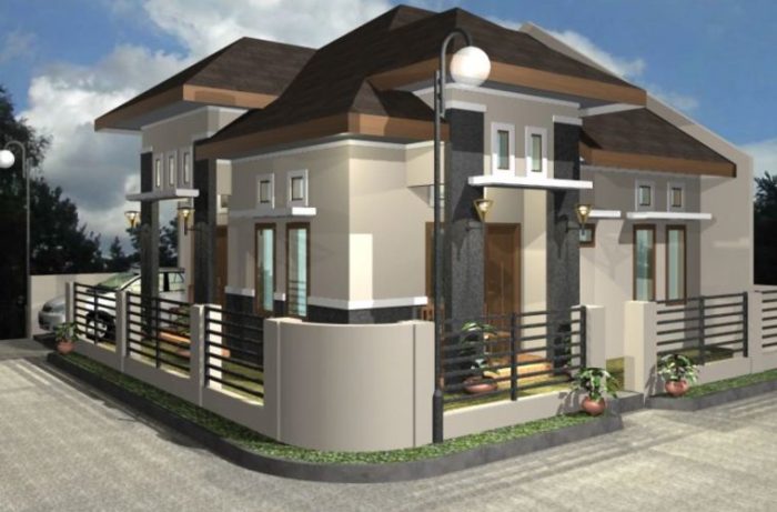 Desain rumah sudut jalan