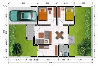 Desain rumah minimalis modern type 36 72