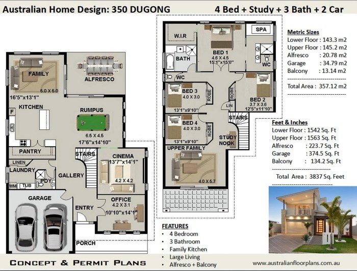 Desain rumah type 54 2 lantai