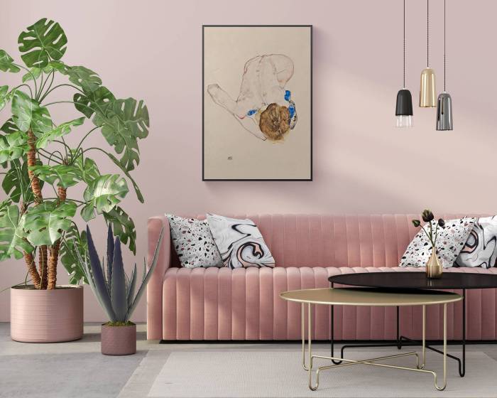 Grau rosa gold wohnzimmer